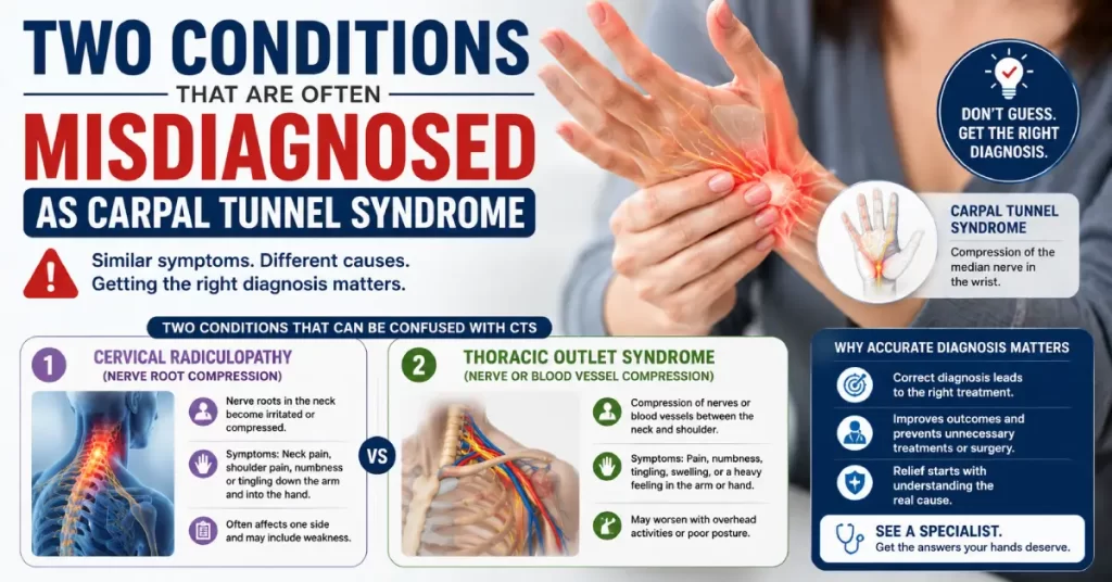 Two Conditions That Are Often Misdiagnosed as Carpal Tunnel Syndrome