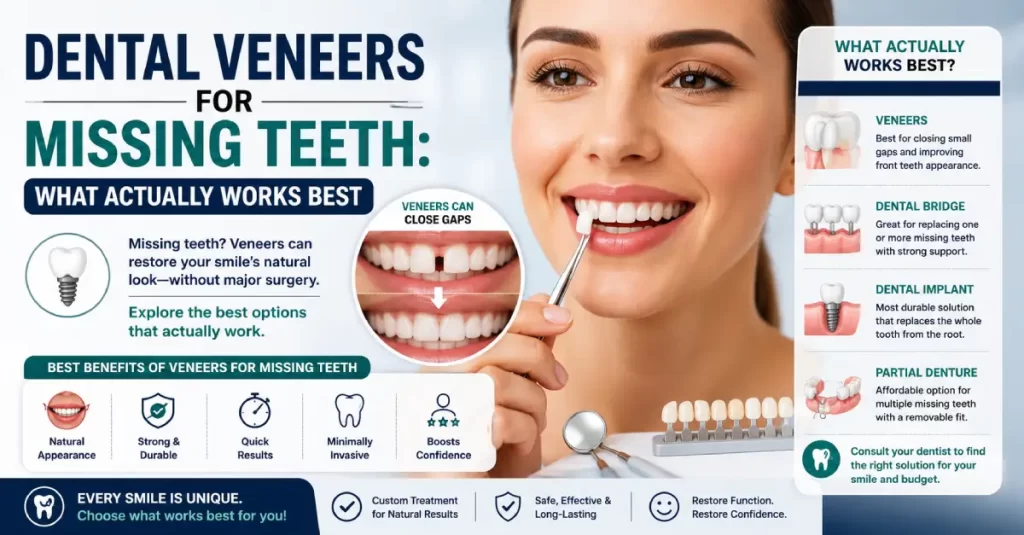 dental veneers for missing teeth