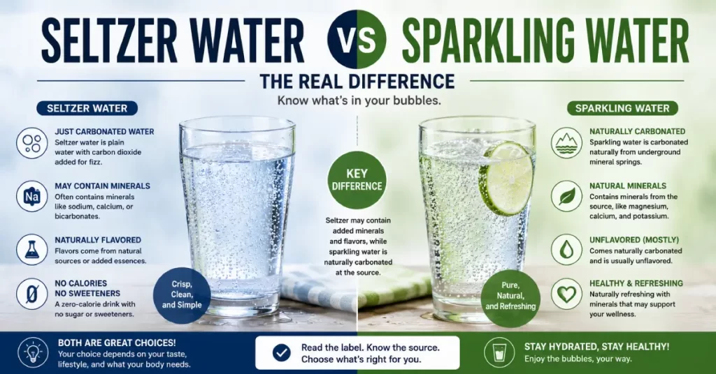 seltzer water vs sparkling water